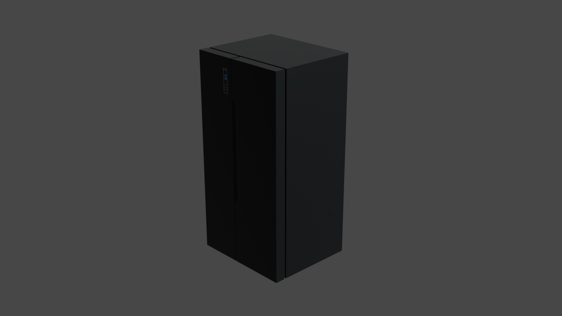 Fridge, Side-by-side, Black glassy front. preview image 2